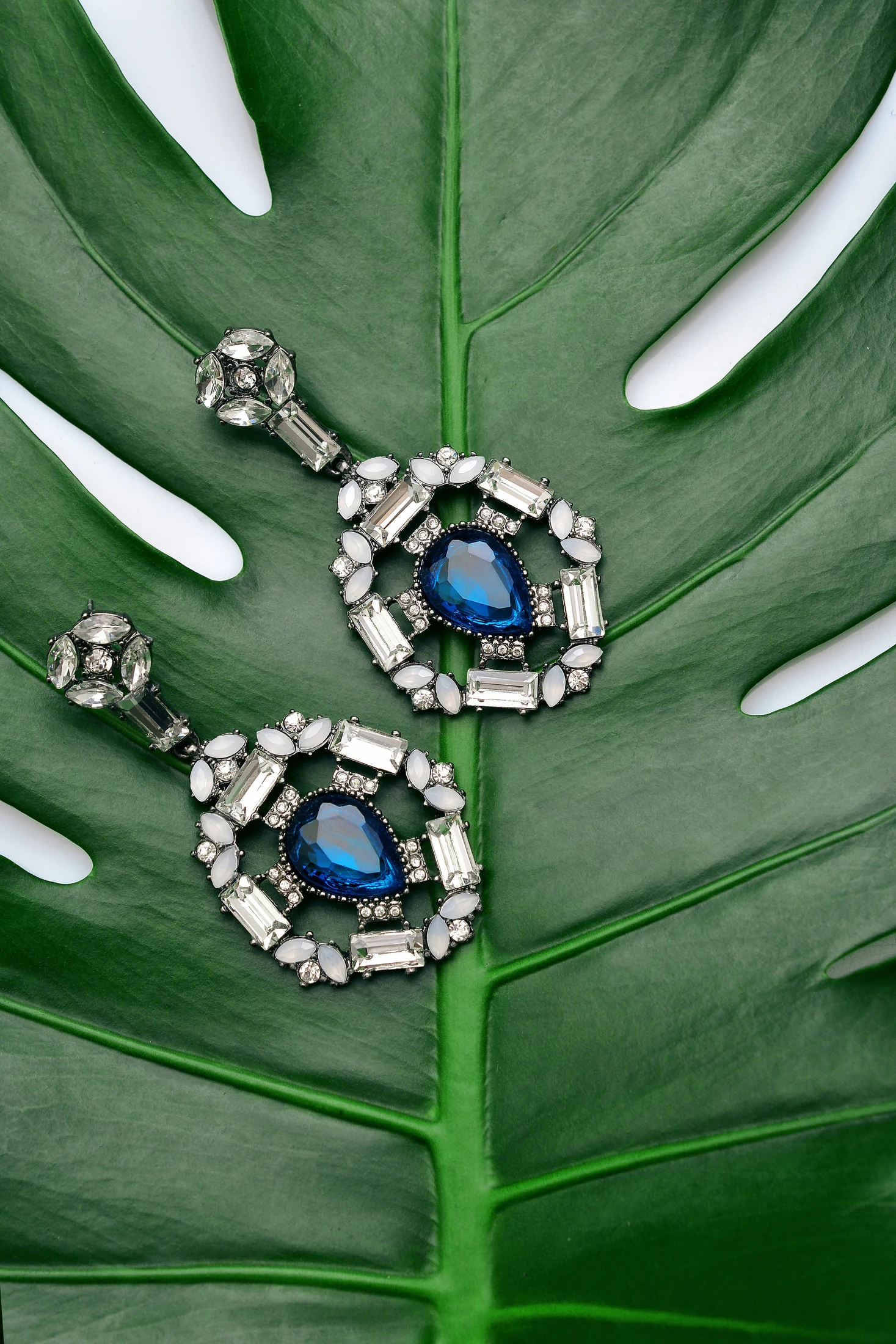 Blue gemstone earrings
