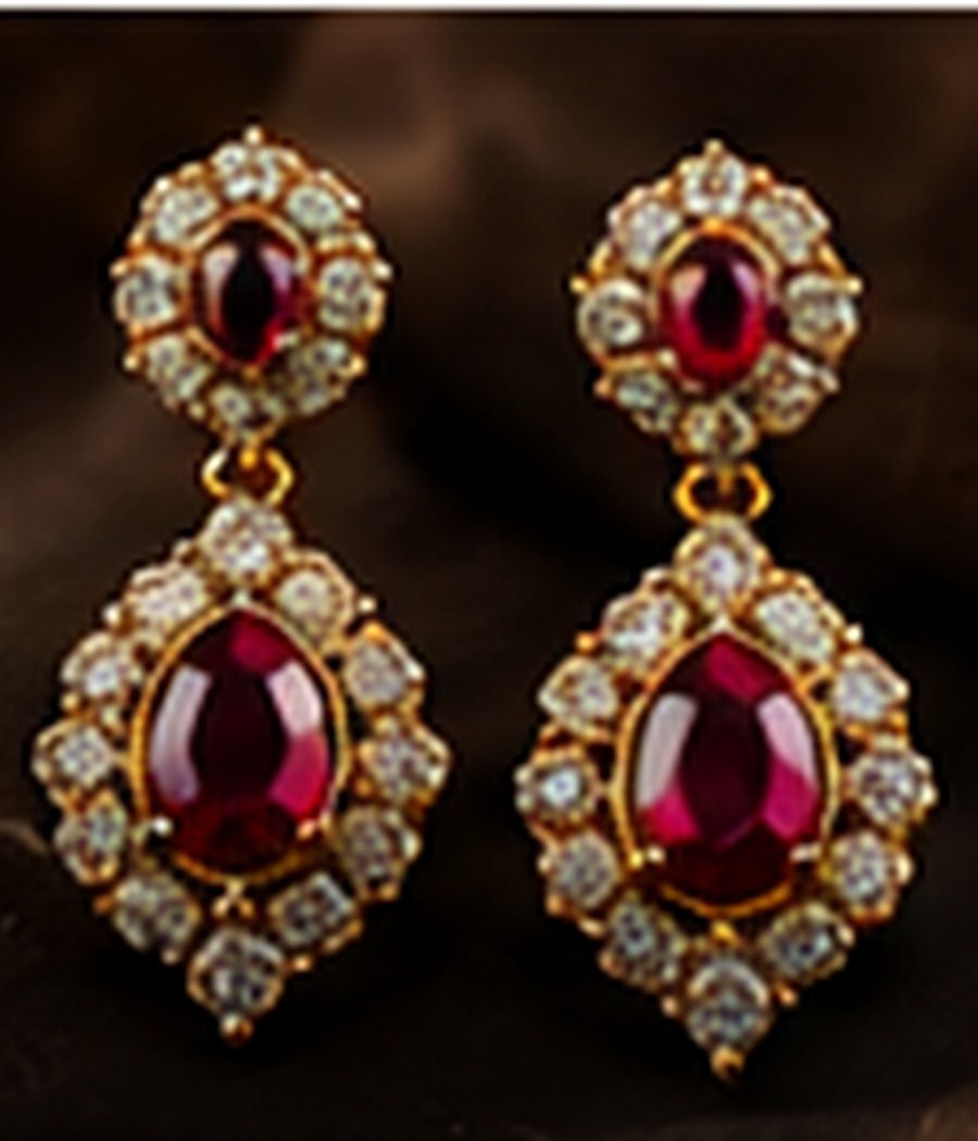 Ruby earrings
